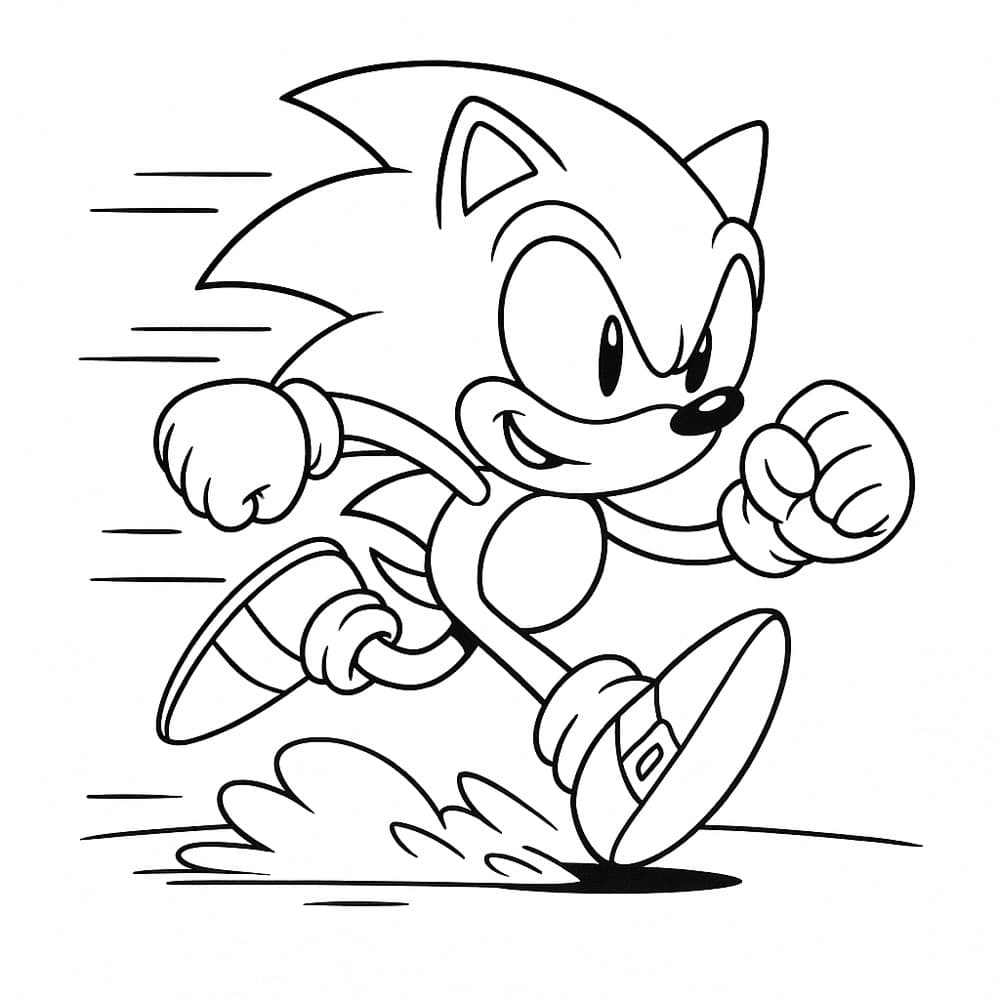 Classic Sonic Coloring Pages