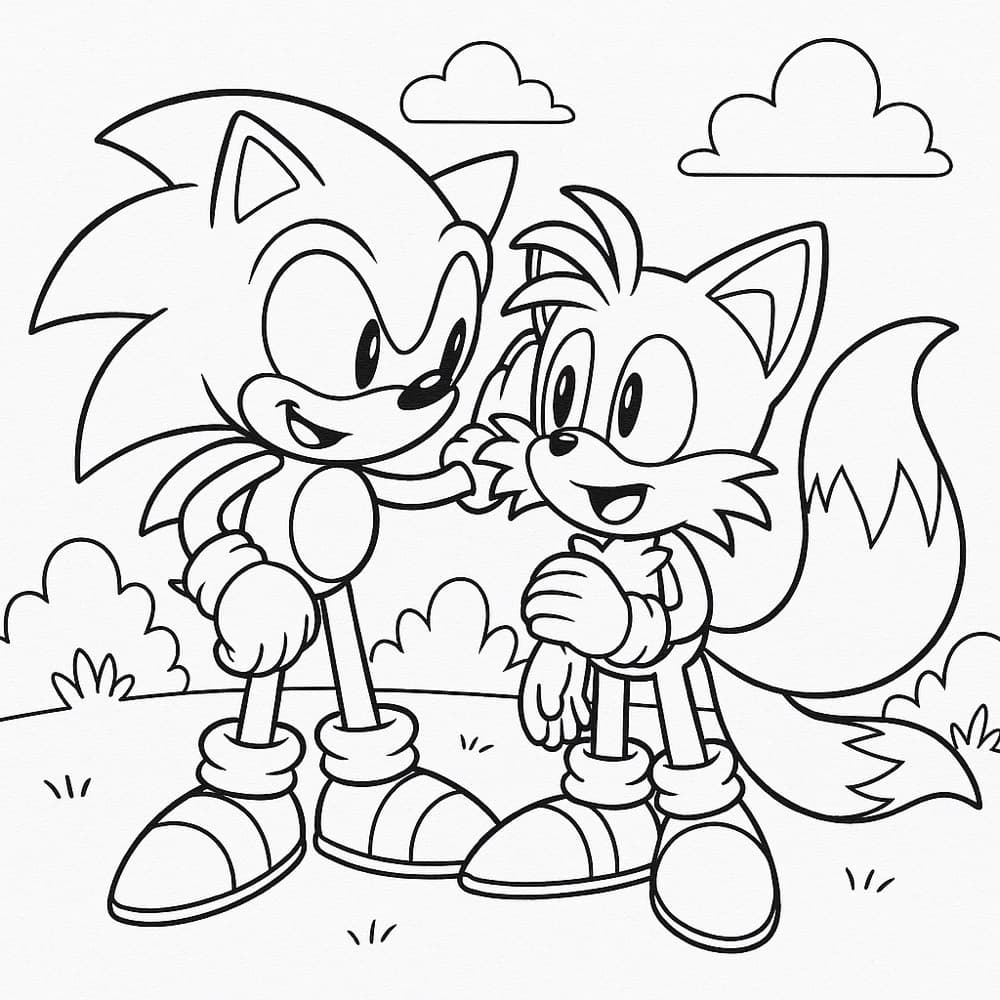 Modern Sonic Coloring Pages