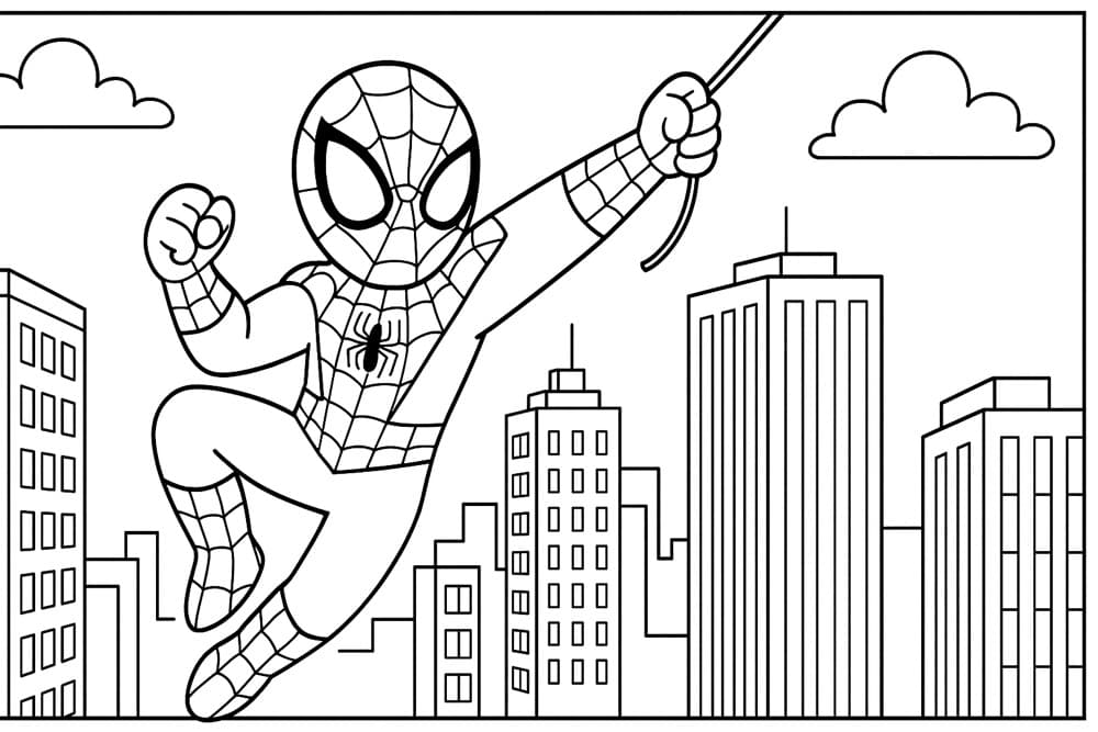 Classic Spider-Man Coloring Pages